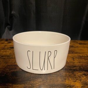 Rae Dunn White Dog Bowl - SLURP Design